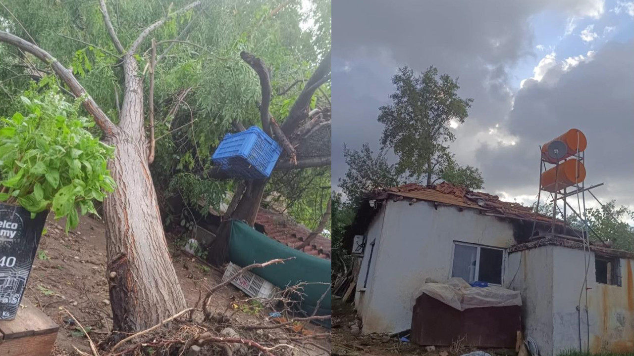 Antalya Serik’te sağanak yağış ve hortum, seralar ile evlerin çatısını uçurdu