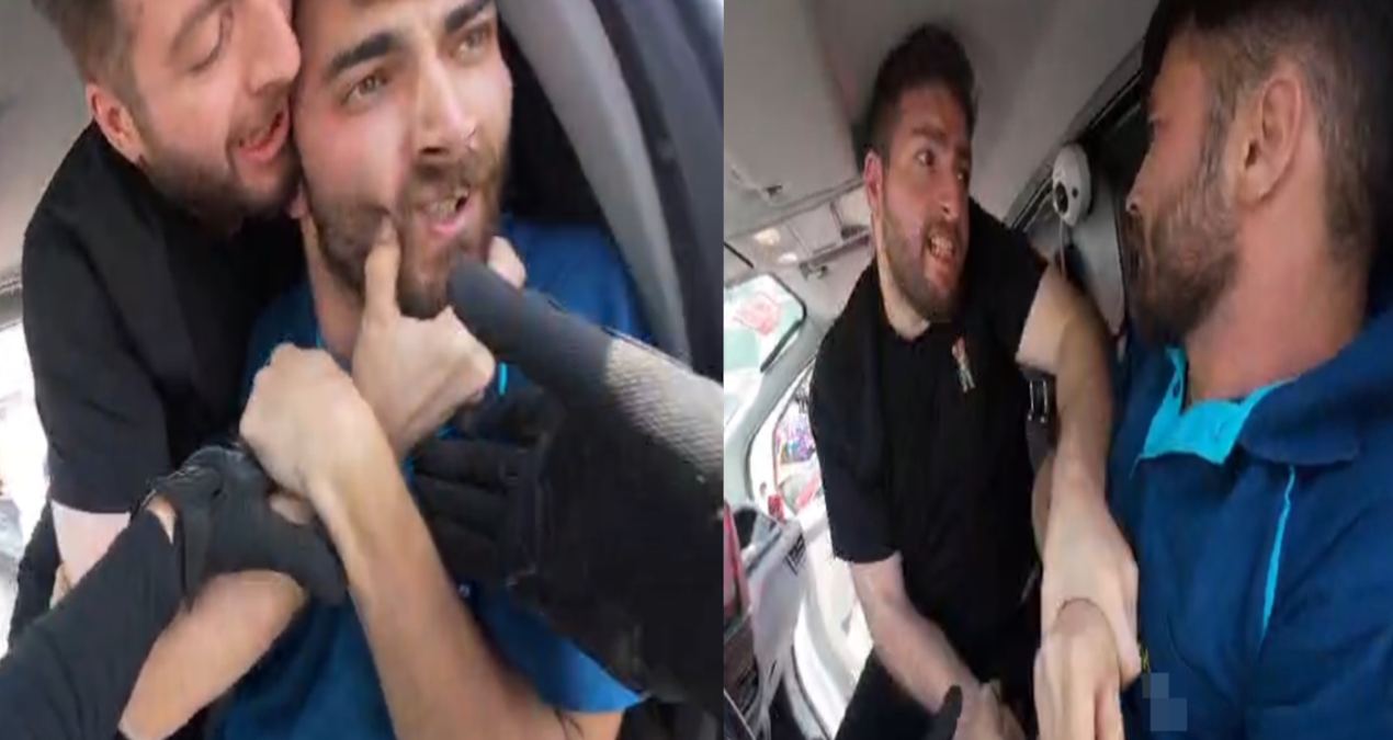 Trafik tartışmasında kamyonu bastı!